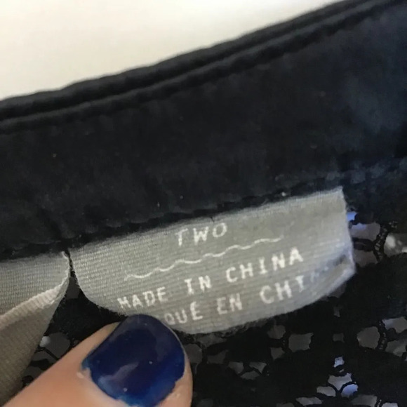 ANTHROPOLOGIE Blouse Sweetheart Neckline Black 2 - Picture 3 of 5